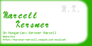 marcell kersner business card